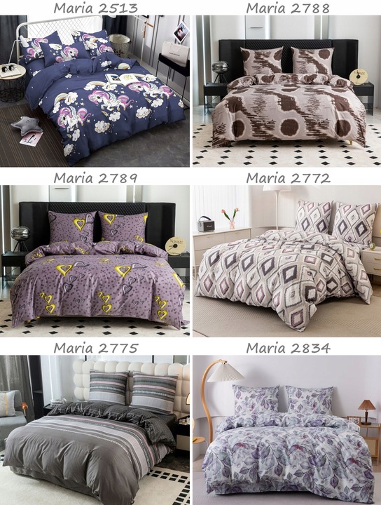 Pościel 160x200 + 2 poszewki KOMPLET POŚCIELI bawełnianej satyny WYBÓR