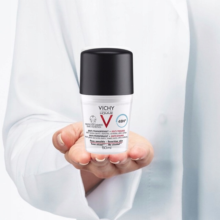 Vichy Antyperspirant Homme Anti-Traces Protection Przeciw Śladom 48H 50ml