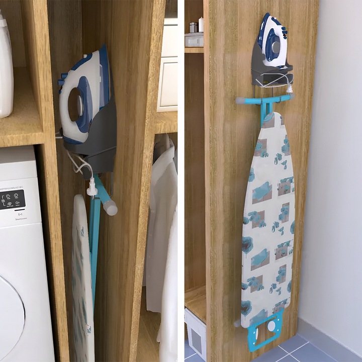 Wieszak na żelazko i deskę do prasowania, uchwyt IRONIX antracyt