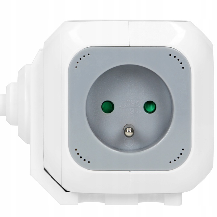 Przedłużacz Listwa Kostka Magic Cube 4-Gniazda 2x USB Ładowarka Kabel 1,4m