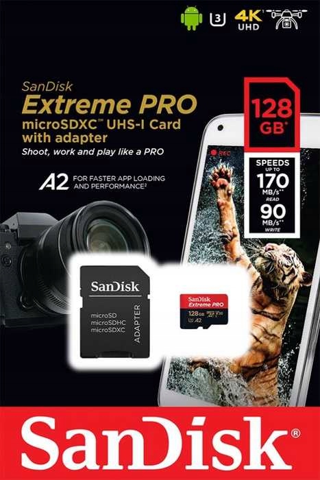 Karta pamięci SanDisk Extreme PRO microSDXC 128 GB