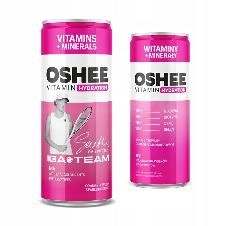 24x OSHEE Vitamin Hydration Witaminy + Minerały o smaku pomarańczowym