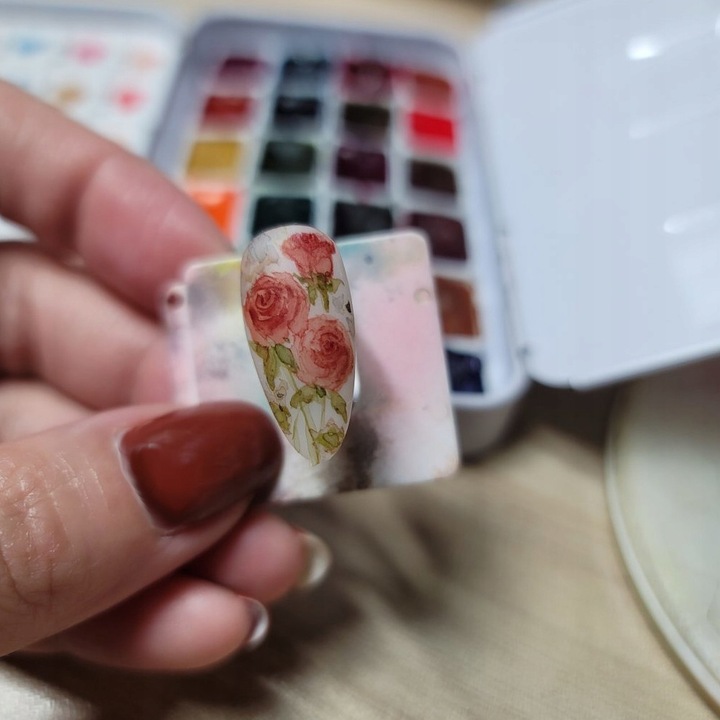 Zestaw AKWARELI SONNET 24 k do Zdobień Paznokci - oryginalne Farby Manicure