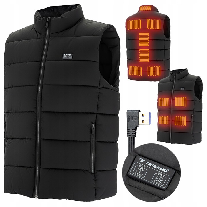 Kamizelka Podgrzewana 11 Stref Grzania na USB Bezrękawnik Damska Męska