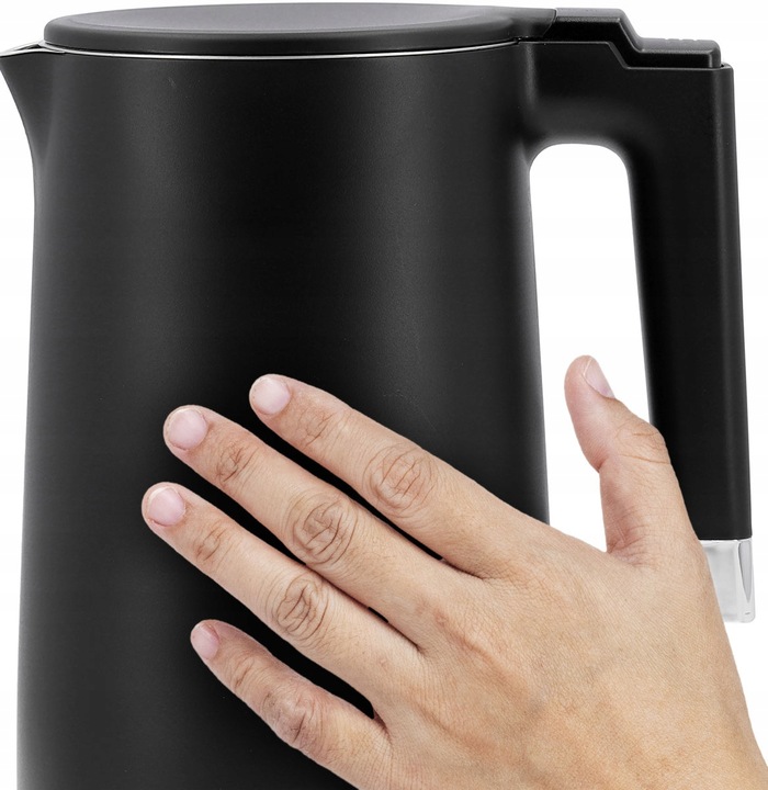 CZAJNIK ELEKTRYCZNY LUND 2200W 1,5L CZARNY PODWÓJNE ŚCIANKI