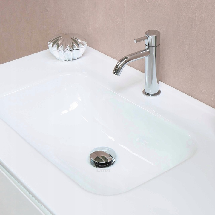 Korek umywalkowy automatyczny bez przelewu klik klak chrom srebrny mosiężny