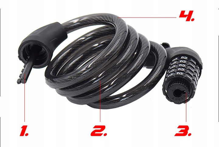 BLOKADA do ROWERU NA SZYFR KOD ZAPIĘCIE na ROWER zabezpieczenie kłódka