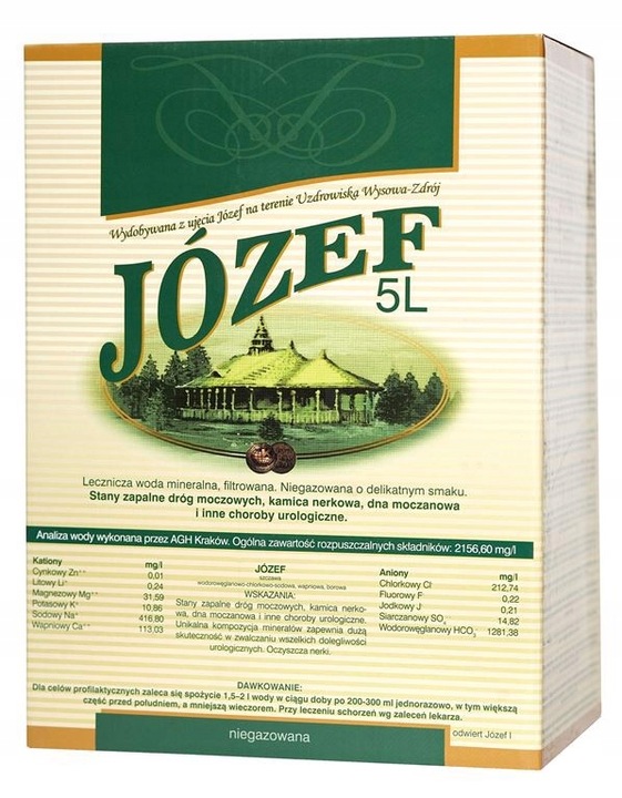 Lecznicza woda mineralna Józef 5l