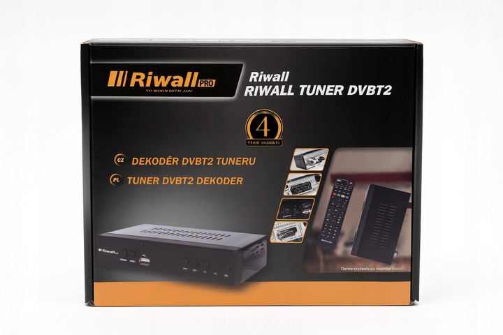 Dekoder DVB-T2 HEVC H.265 Riwall TVCONTROL Tuner TV Full HD HDMI USB