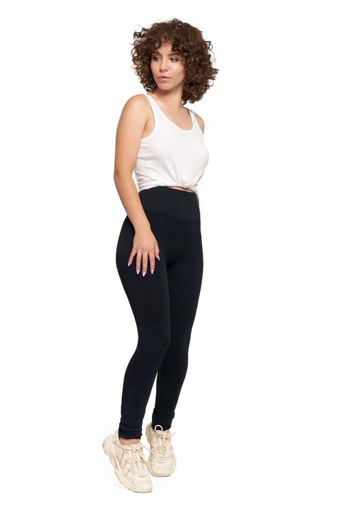 LEGGINSY DAMSKIE GETRY Z WYSOKIM STANEM LEGINSY MORAJ CZARNE KRYJĄCE L/XL