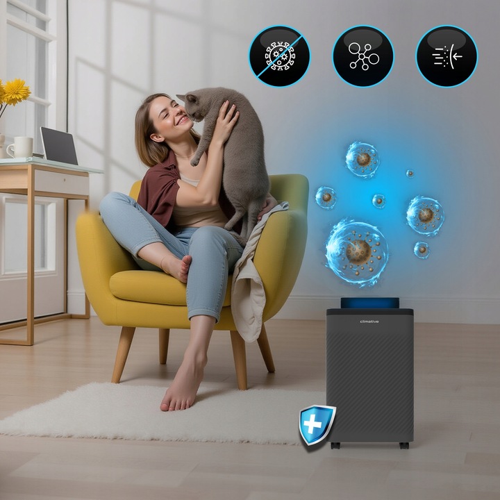 Pochłaniacz wilgoci 24l/24h osuszacz powietrza Nexi UV ION WiFi HEPA