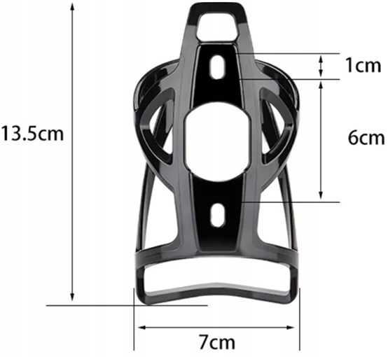 KOSZYK BIDONU ROWEROWY UCHWYT NA BIDON ROWER LEKKI CZARNY + ŚRUBY i IMBUS