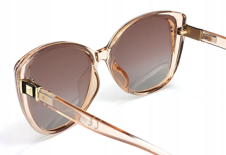 OKULARY PRZECIWSŁONECZNE DAMSKIE POLARYZACYJNE UV400 ETUI CIENIOWANE SZKŁA