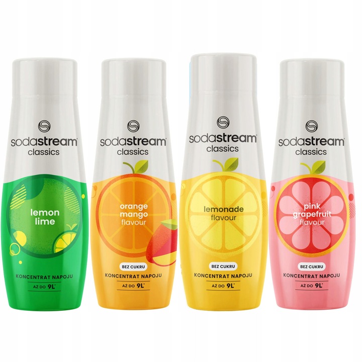 SODASTREAM Syrop 4 różne smaki - zestaw koncentrat