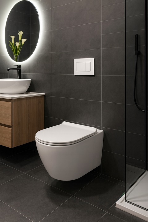 Miska WC wisząca bezkołnierzowa TAVIRA z deską wolnooopadającą Biała