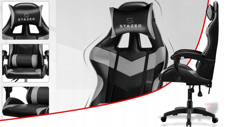 FOTEL KUBEŁKOWY OBROTOWY REGULOWANY GAMINGOWY KRZESŁO GRACZA DO KOMPUTERA