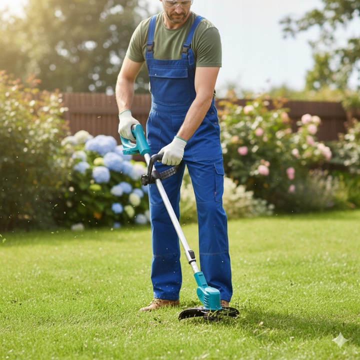 PODKASZARKA AKUMULATOROWA ELEKTRYCZNA MOCNA KOSA DO TRAWNIKA ZESTAW 2X
