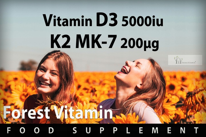 WITAMINA D3 5000 iu+K2 MK-7 200 mcg 100 tab NOWOŚĆ