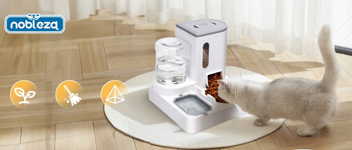 AUTOMATYCZNY PODAJNIK WODY I KARMY MISKA DLA KOTA I PSA DOZOWNIK 2W1