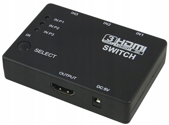 Switch 3x1 HDMI Rozdzielacz HDMI 3w1