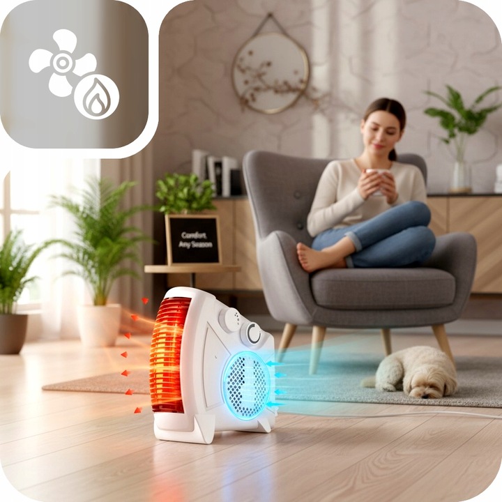 TERMOWENTYLATOR GRZEJNIK ELEKTRYCZNY 2000W FARELKA NAGRZEWACZ