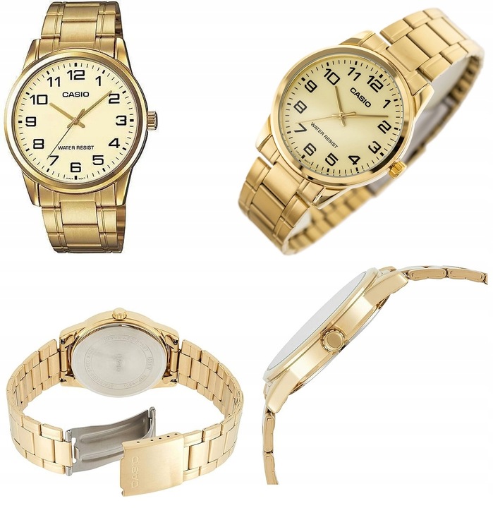 ZEGAREK MĘSKI CASIO HERMAN +BOX +GRAWER stalowy cyfry bransoleta srebrny