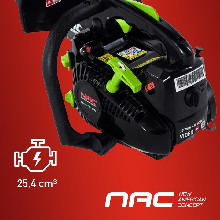PIŁA SPALINOWA PILARKA ŁAŃCUCHOWA GAŁĘZIÓWKA NAC 25,4CC 25CM LEKKA