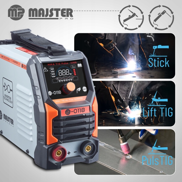SPAWARKA INWERTOROWA inwerterowa MMA Pulse TIG Lift TIG 330A DIGITAL