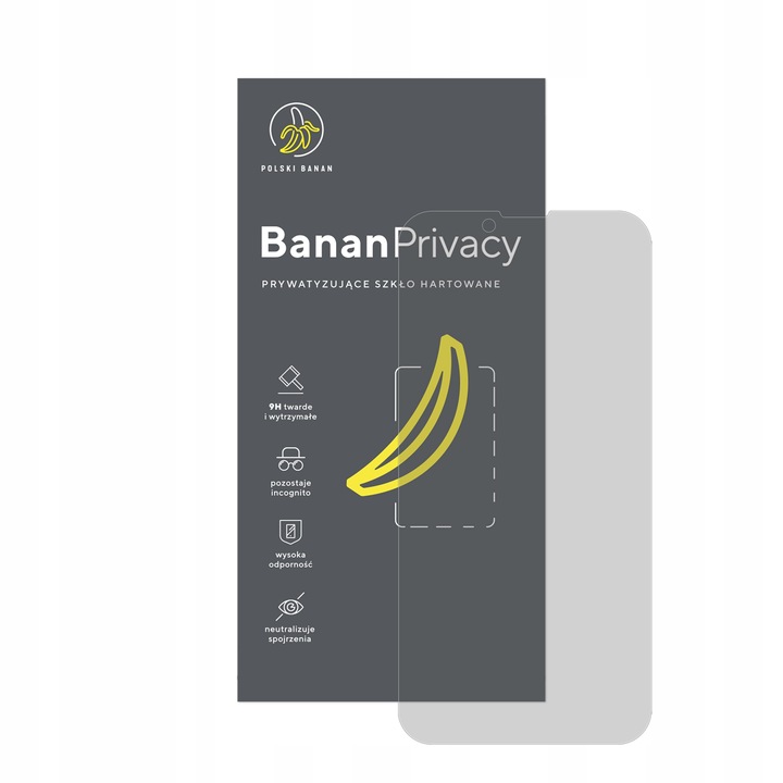 Szkło hartowane prywatyzujące 9H BananPrivacy do Apple iPhone 13