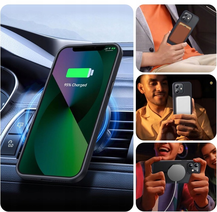 ETUI do IPHONE 11 do Magsafe MATOWE MAGNETYCZNE WZMACNIANE + 2x SZKŁO 9H