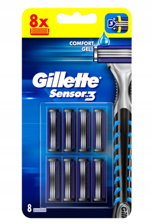 Gillette Blue 3 sensor wkłady ostrza 8 szt