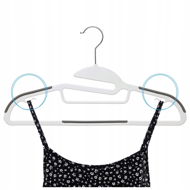 WIESZAKI NA UBRANIA PLASTIKOWE ANTYPOŚLIZGOWE WIESZAKI DO SZAF X20