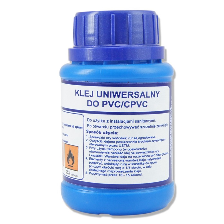 KLEJ UNIWERSALNY DO RUR PCV 120 ml PVC NIBCO Z PĘDZELKIEM - UST-M