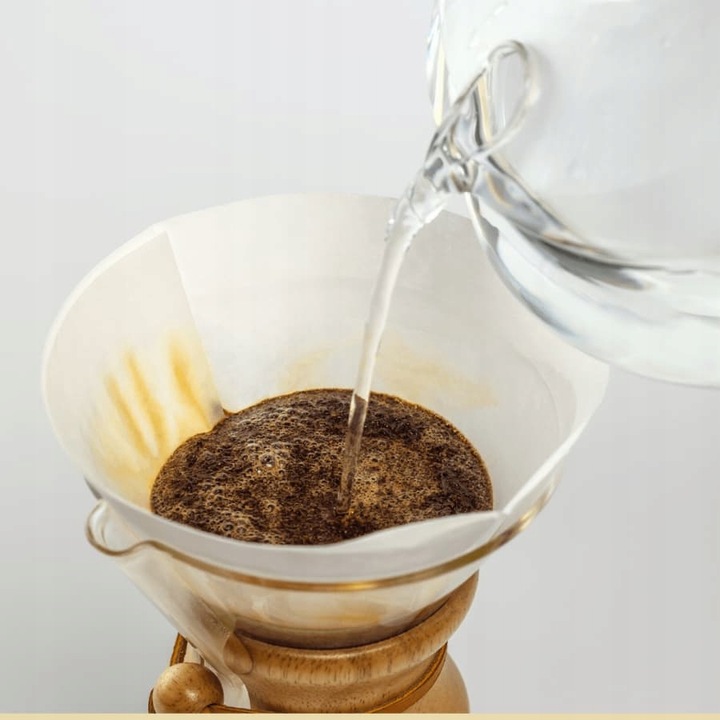 Filtry Papierowe Chemex Okrągłe 100szt Białe 6,8,10 filiżanek Coffee
