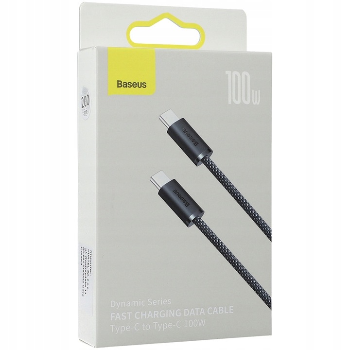 Kabel Baseus USB-C do USB-C, przewód 2m, 100W