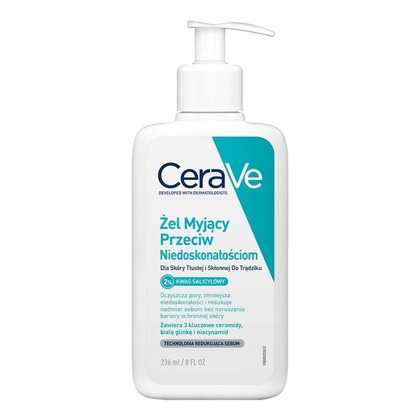 CeraVe, żel myjący przeciw niedoskonałościom, 236 ml