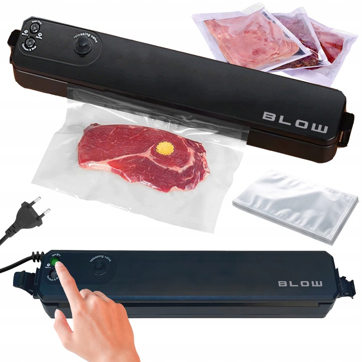 ZGRZEWARKA PAKOWARKA PRÓŻNIOWA DO ŻYWNOŚCI JEDZENIA + FOLIA 10 SZTUK