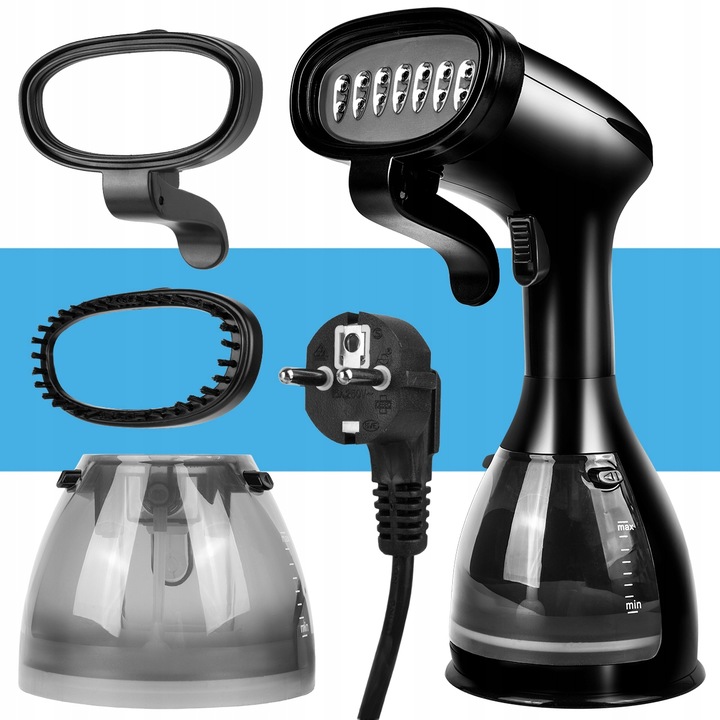 ŻELAZKO PAROWE PAROWNICA DO UBRAŃ STEAMER KLIPS 7w1 PAROWY ZESTAW