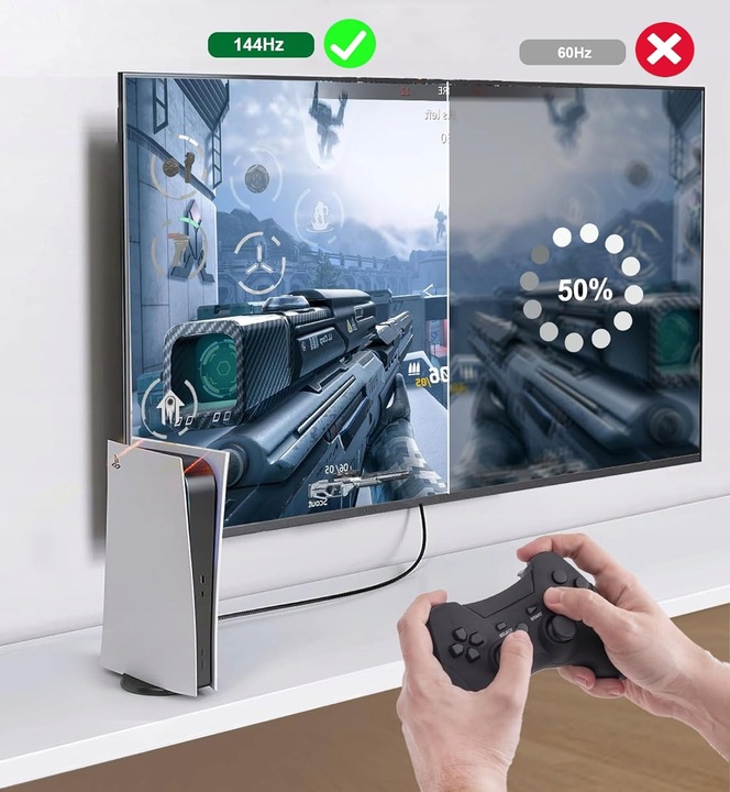 KABEL PRZYŁĄCZE HDMI - HDMI 2.1 8K 4K 144Hz 2m