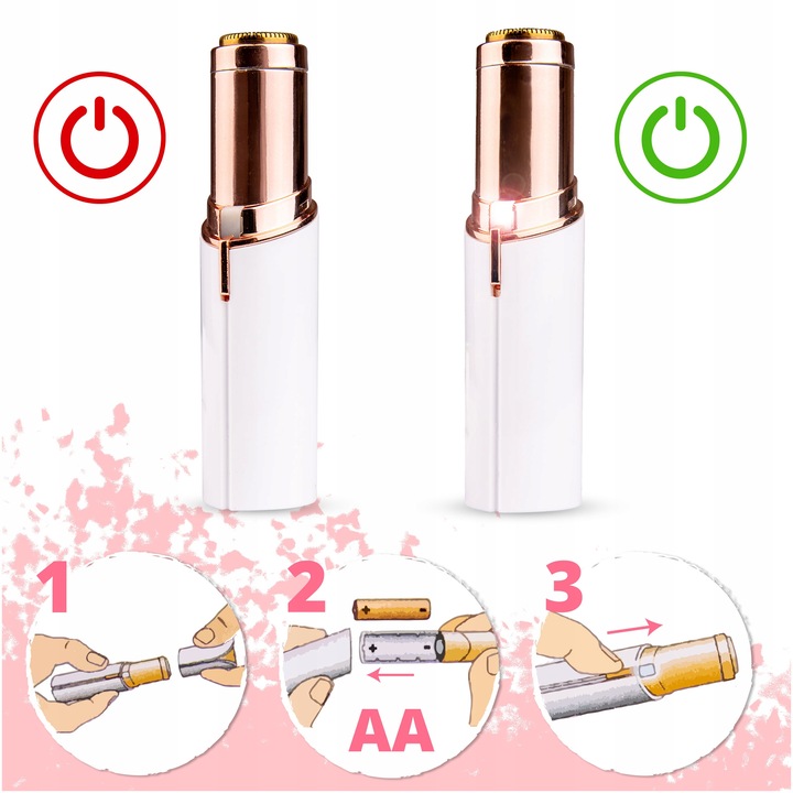 DEPILATOR TRYMER DAMSKI DO TWARZY DYSKRETNA GOLARKA BEZPRZEWODOWA