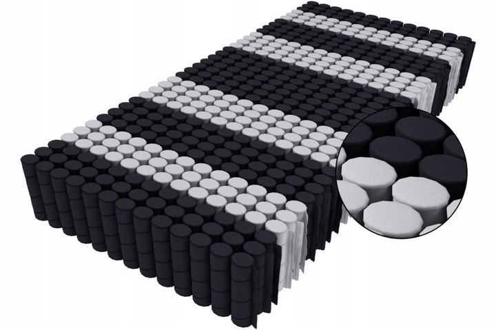 Materac pocket 160x200 PRESTIGE KOKOS exclusive MASUJĄCY 24cm H3/H4