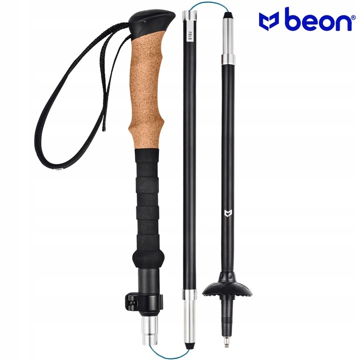 KIJE TREKKINGOWE SKŁADANE REGULOWANE KIJKI W GÓRY TURYSTYCZNE BEON FOLD