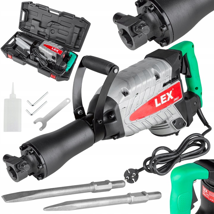 MŁOT WYBURZENIOWY MŁOT UDAROWY KUJĄCY HEX 70J DŁUTA W ZESTAWIE WALIZKA