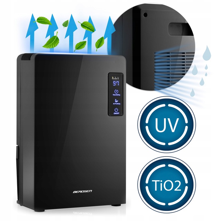OSUSZACZ OCZYSZCZACZ POWIETRZA POCHŁANIACZ WILGOCI LAMPA UV 2200 ml