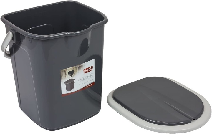 BRANQ - Toaleta turystyczna przenośna - WC na działkę - wiadro - 22 L