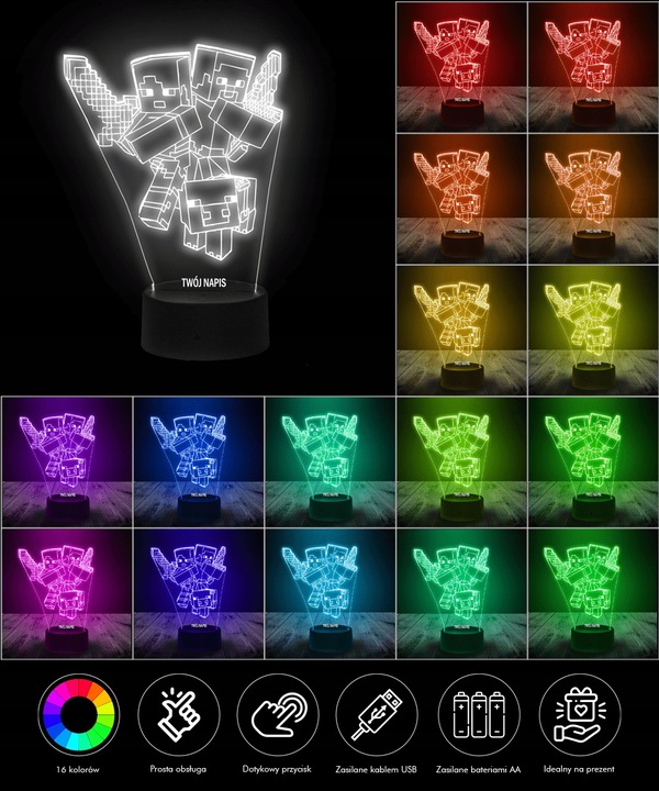 Lampka Plexido Statuetka Led Pamiątka Pierwsza Komunia Święta Jezus