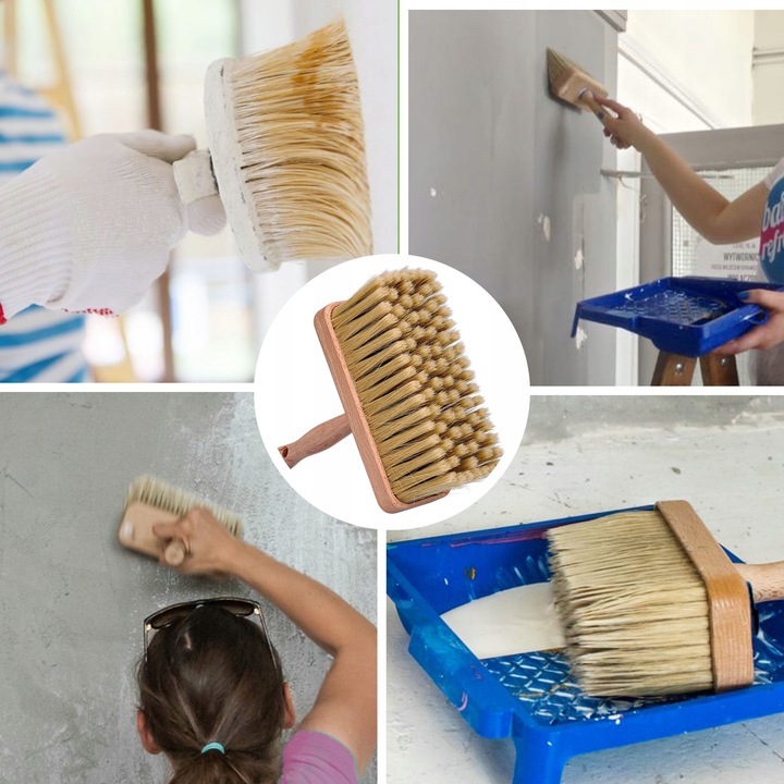 ŁAWKOWIEC 180 mm PL GĘSTY Pędzel Malarski Tapeciak 18cm CHLAPAK