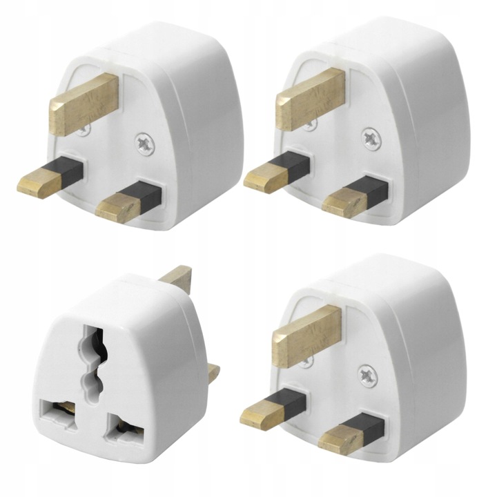 4x Przejściówka Angielska Adapter Polska Anglia Wtyczka typ G EU UK