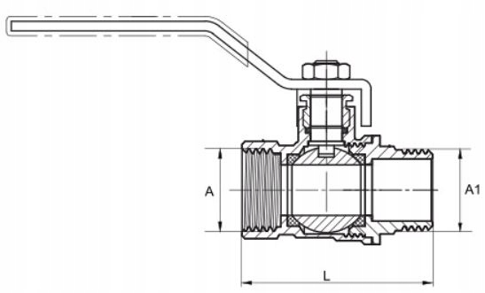 Zawór kulowy DIAMOND 1'' ART.2461-25.WZ