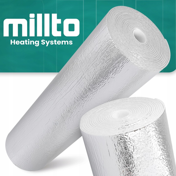 Ekran Zagrzejnikowy Mata Aluminiowa 5m Pianka Izolacyjna Odbijająca Ciep GO